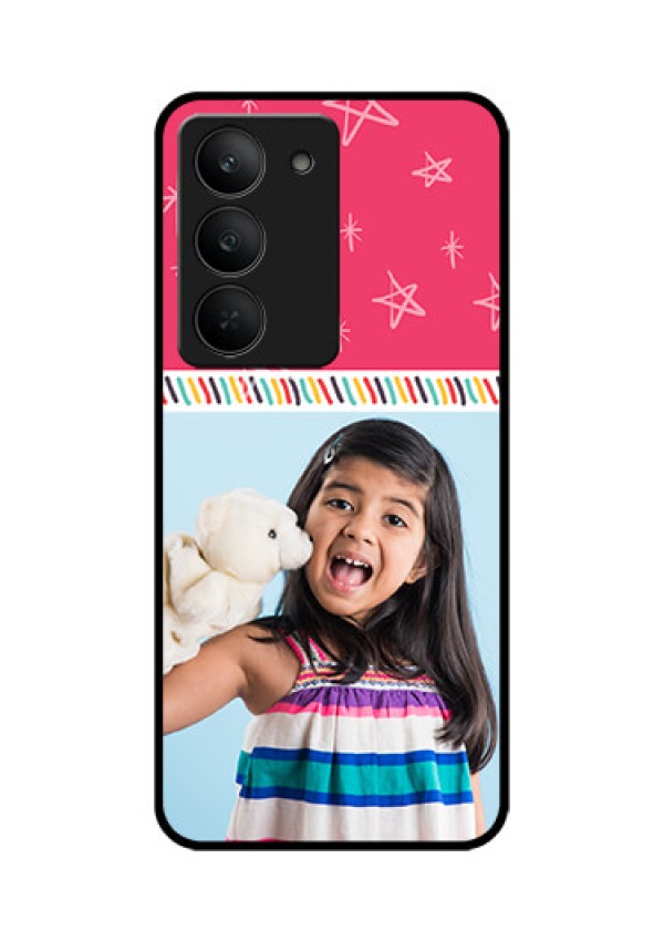 Realme 14x 5G Custom Glass Phone CaseLine Art Design