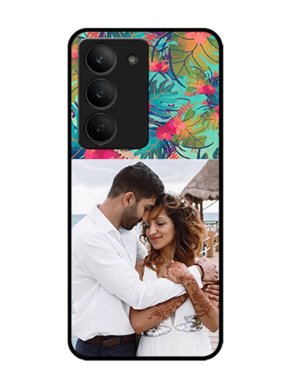 Custom Realme 14x 5G Custom Glass Phone CaseWatercolor Floral Design