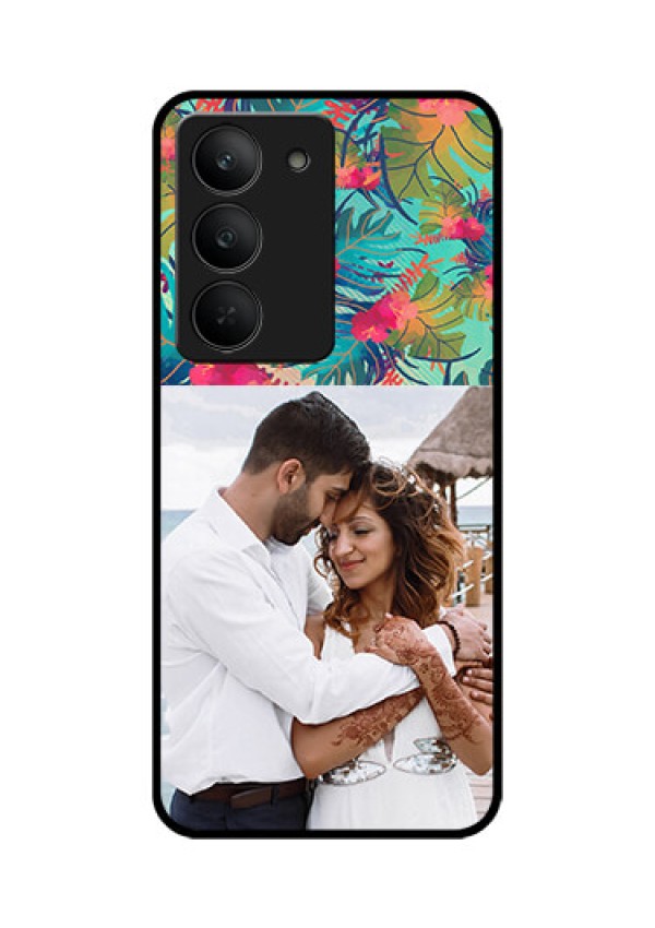 Realme 14x 5G Custom Glass Phone CaseWatercolor Floral Design