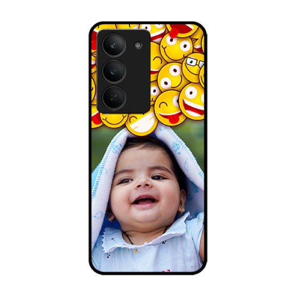 Realme 14x 5G Custom Glass Phone CaseWith Smiley Emoji Design