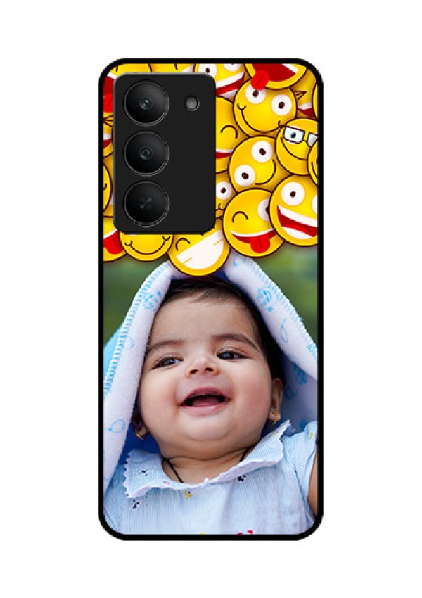Realme 14x 5G Custom Glass Phone CaseWith Smiley Emoji Design