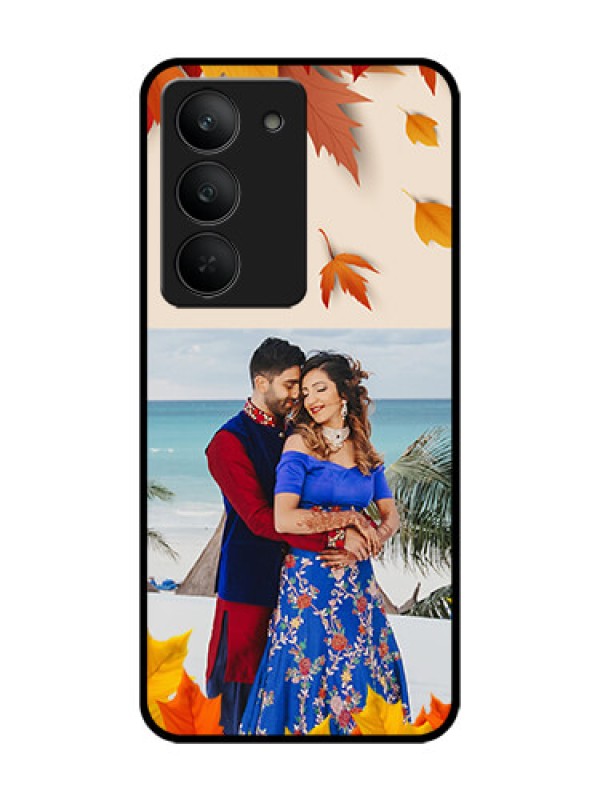 Custom Realme 14x 5G Custom Glass Phone CaseAutumn Maple Leaves Design