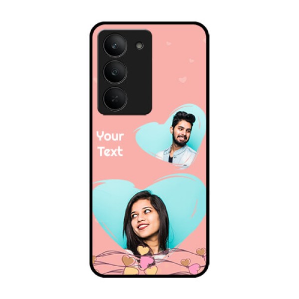 Realme 14x 5G Custom Glass Phone CaseLove Doodle Design