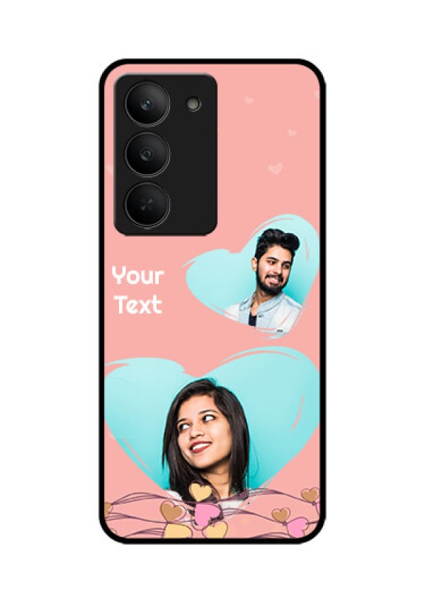 Realme 14x 5G Custom Glass Phone CaseLove Doodle Design