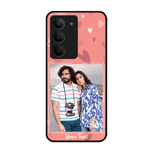 Realme 14x 5G Custom Glass Phone CaseLove Doodle Art Design