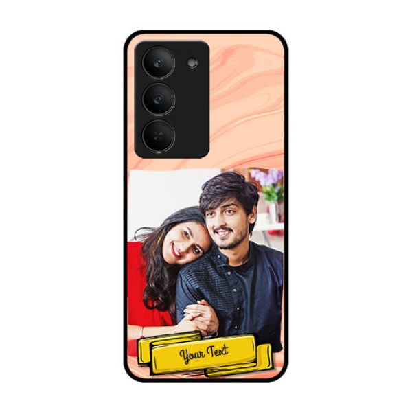 Realme 14x 5G Custom Glass Phone CaseMarble Texture Design