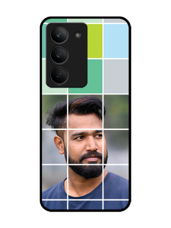 Custom Realme 14x 5G Custom Glass Phone CaseWith White Box Pattern