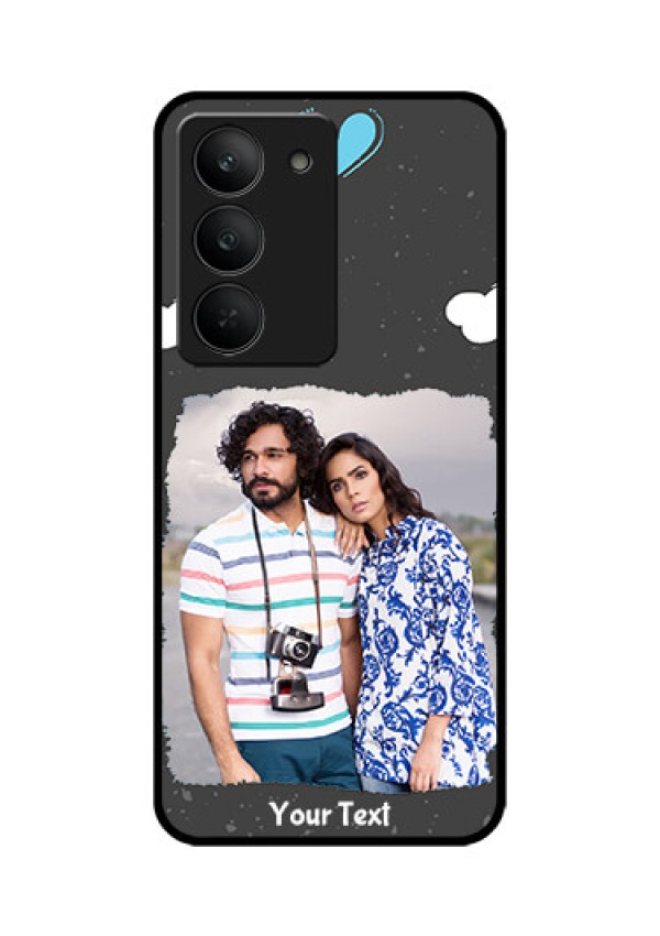 Realme 14x 5G Custom Glass Phone CaseSplashes With Love Doodles Design