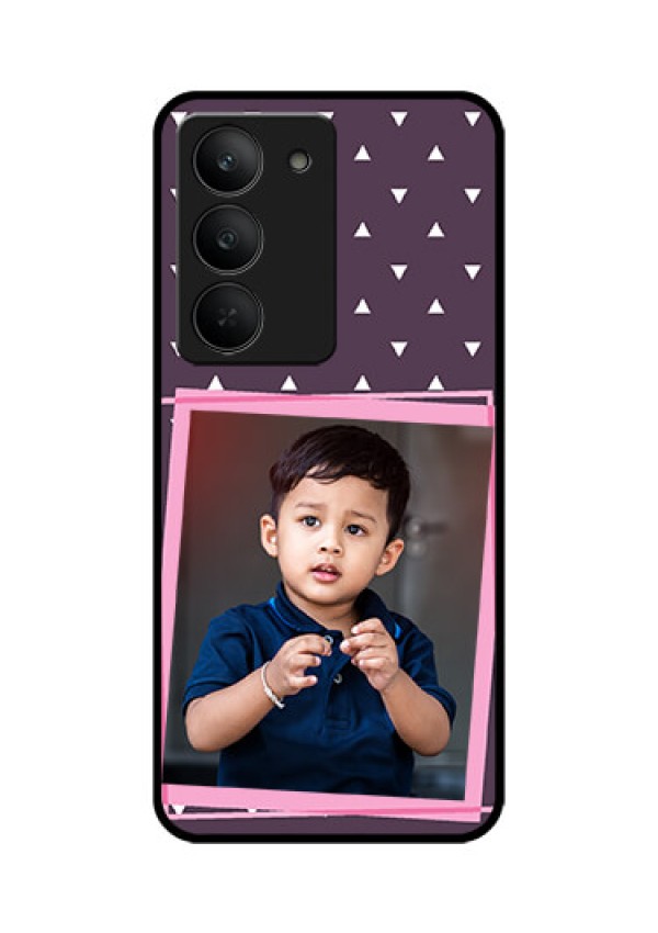 Realme 14x 5G Custom Glass Phone CaseTriangle Pattern Dotted Design
