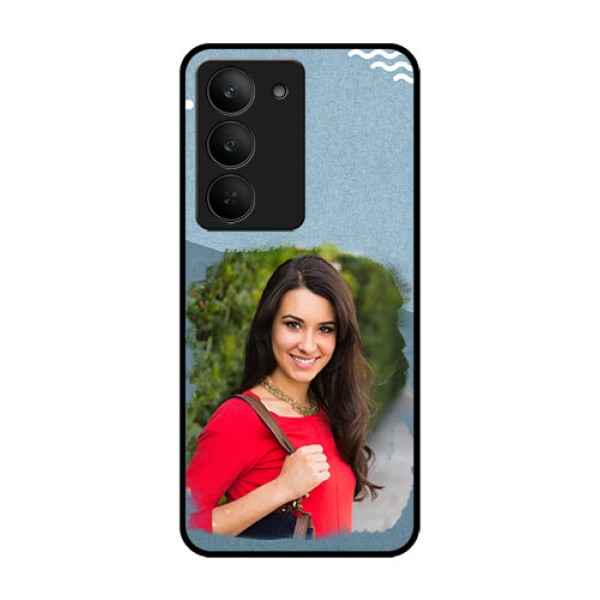 Realme 14x 5G Custom Glass Phone CaseGrunge Line Art Design
