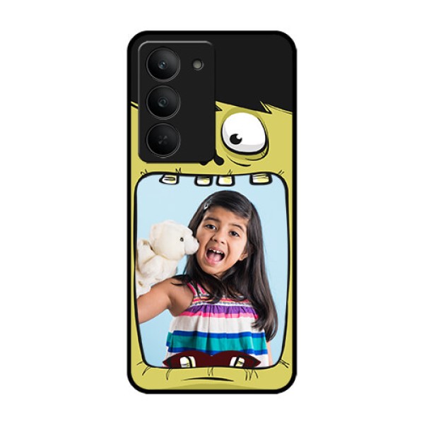 Realme 14x 5G Custom Glass Phone CaseCartoon Monster Back Case Design Realme 14x 5G Custom Glass Phone CaseCartoon Monster Back Case Design