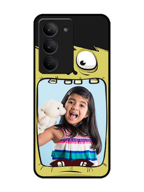 Custom Realme 14x 5G Custom Glass Phone CaseCartoon Monster Back Case Design