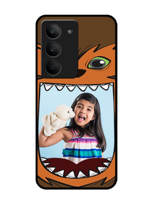 Custom Realme 14x 5G Custom Glass Phone CaseOwl Monster Back Case Design