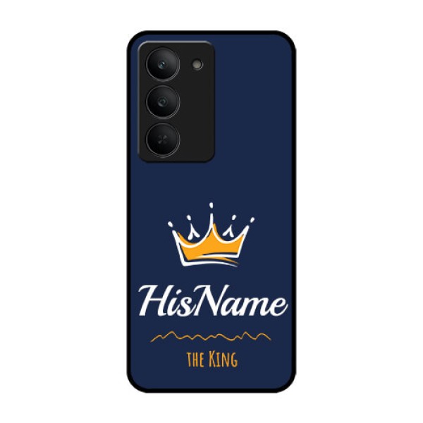 Realme 14x 5G Custom Glass Phone CaseKing With Name Design