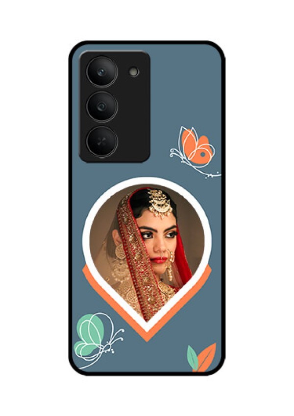 Realme 14x 5G Custom Glass Phone CaseDroplet Butterflies Design