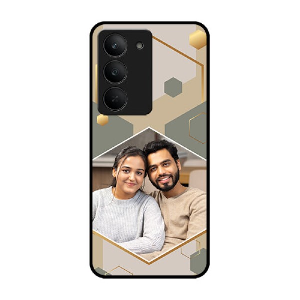 Realme 14x 5G Custom Glass Phone CaseStylish Hexagon Pattern Design Realme 14x 5G Custom Glass Phone CaseStylish Hexagon Pattern Design