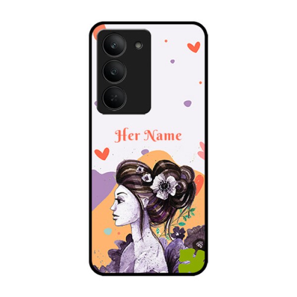 Realme 14x 5G Custom Glass Phone CaseWoman And Nature Design Realme 14x 5G Custom Glass Phone CaseWoman And Nature Design