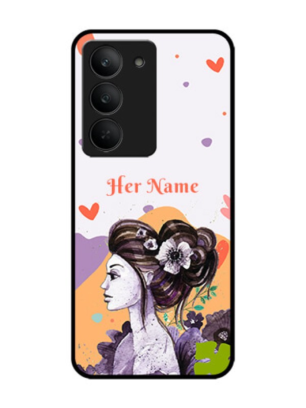 Custom Realme 14x 5G Custom Glass Phone CaseWoman And Nature Design