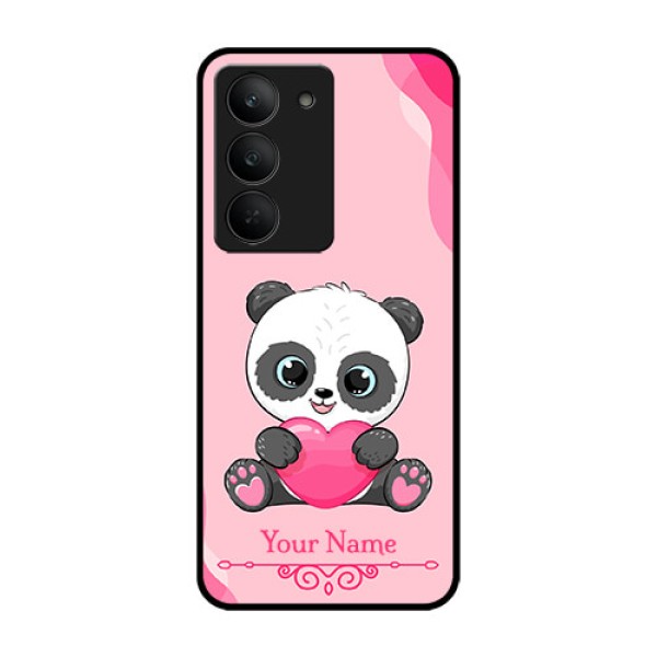 Realme 14x 5G Custom Glass Phone CaseCute Panda Design