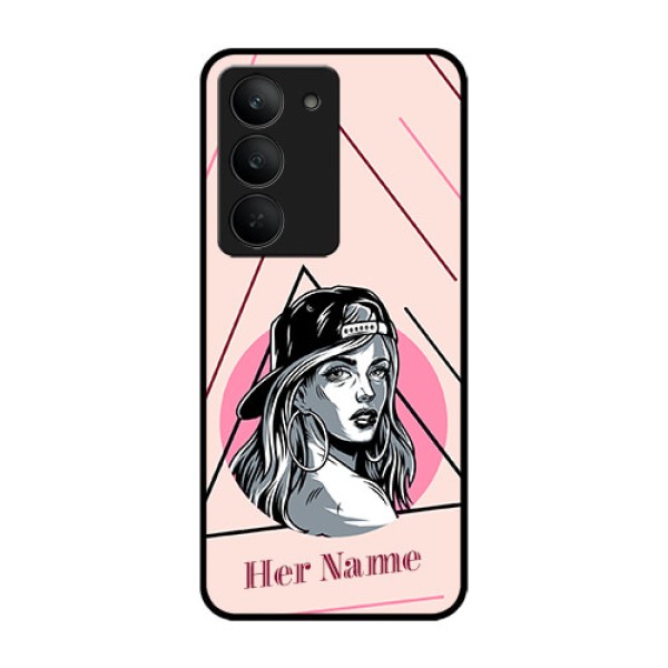 Realme 14x 5G Custom Glass Phone CaseRockstar Girl Design