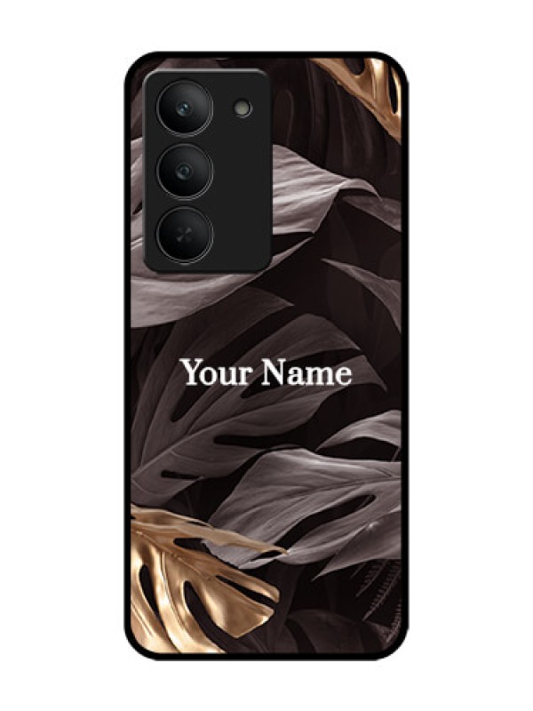 Custom Realme 14x 5G Custom Glass Phone CaseWild Leaves Digital Paint Design