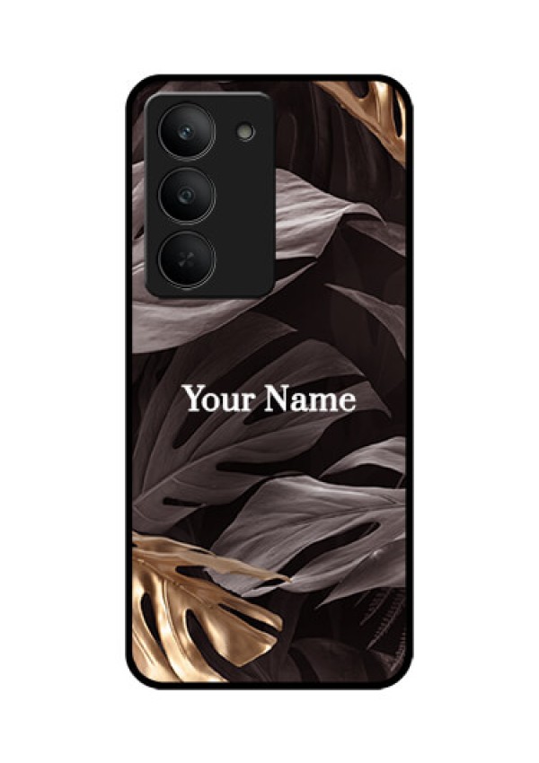 Realme 14x 5G Custom Glass Phone CaseWild Leaves Digital Paint Design
