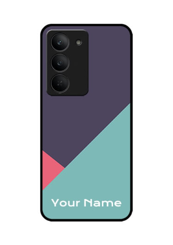 Realme 14x 5G Custom Glass Phone CaseTri Color Abstract Design