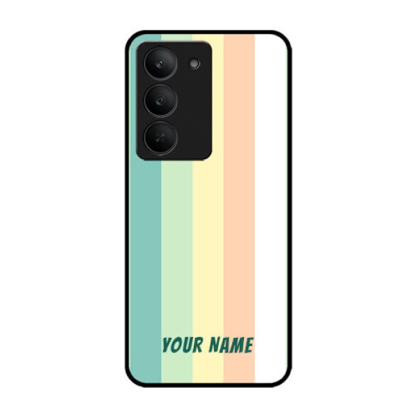 Realme 14x 5G Custom Glass Phone CaseMulti - Colour Stripes Design Realme 14x 5G Custom Glass Phone CaseMulti - Colour Stripes Design