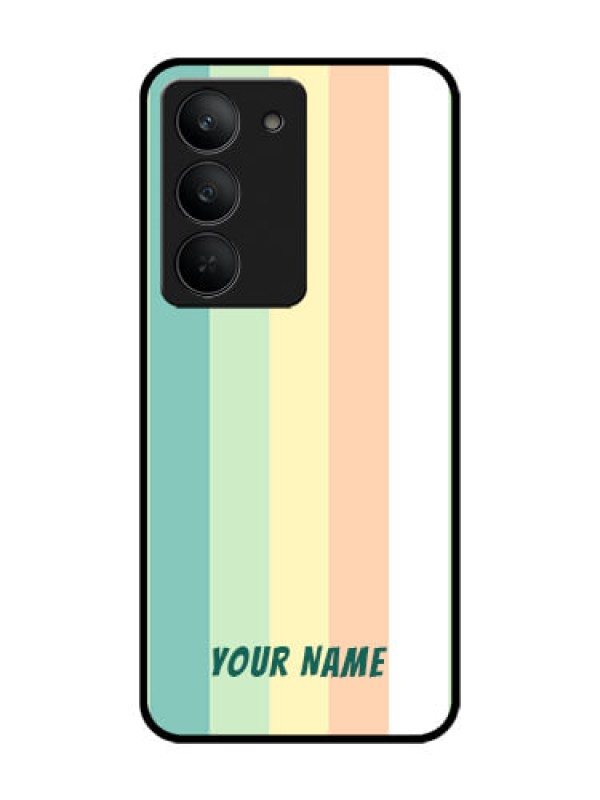 Custom Realme 14x 5G Custom Glass Phone CaseMulti - Colour Stripes Design