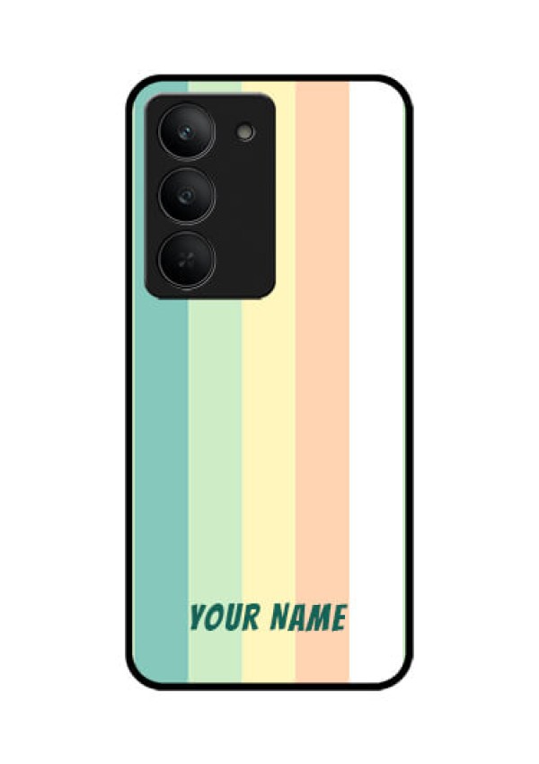 Realme 14x 5G Custom Glass Phone CaseMulti - Colour Stripes Design
