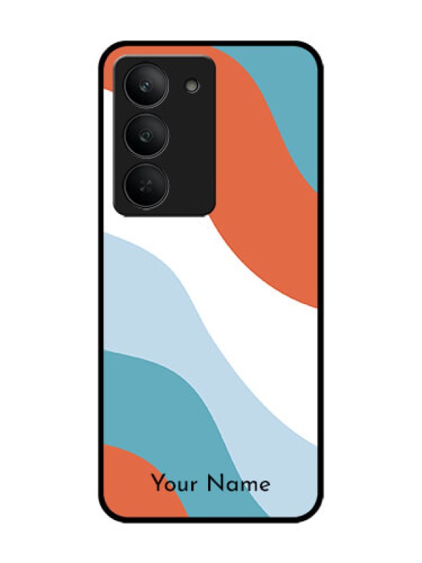 Custom Realme 14x 5G Custom Glass Phone CaseColoured Waves Design