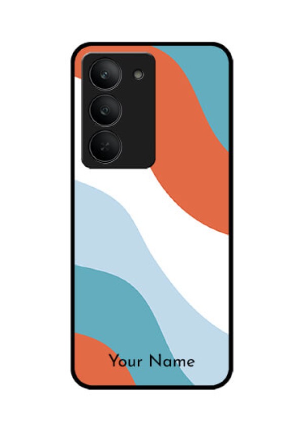 Realme 14x 5G Custom Glass Phone CaseColoured Waves Design