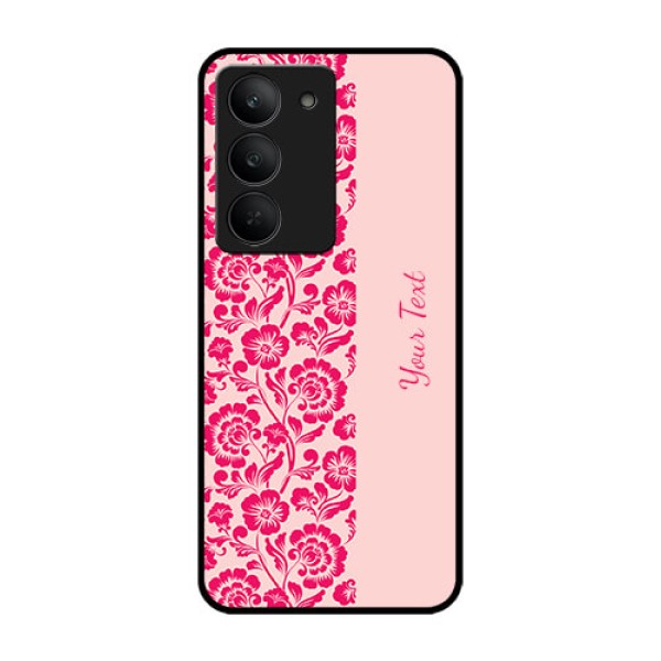 Realme 14x 5G Custom Glass Phone CaseAttractive Floral Pattern Design Realme 14x 5G Custom Glass Phone CaseAttractive Floral Pattern Design