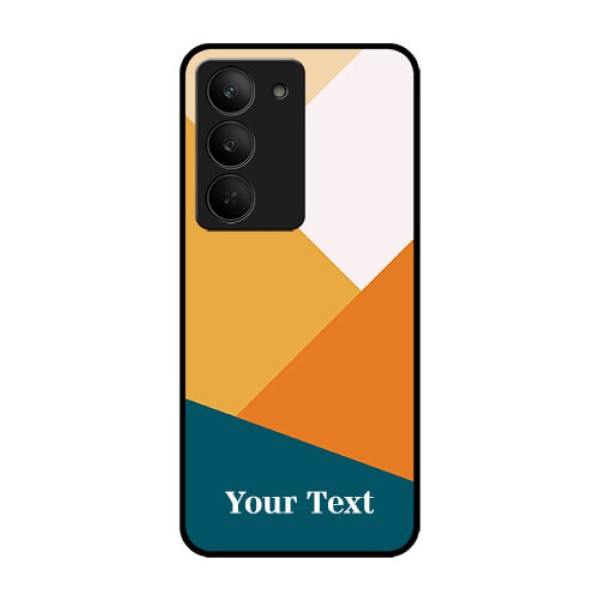 Realme 14x 5G Custom Glass Phone CaseStacked Multi - Colour Design