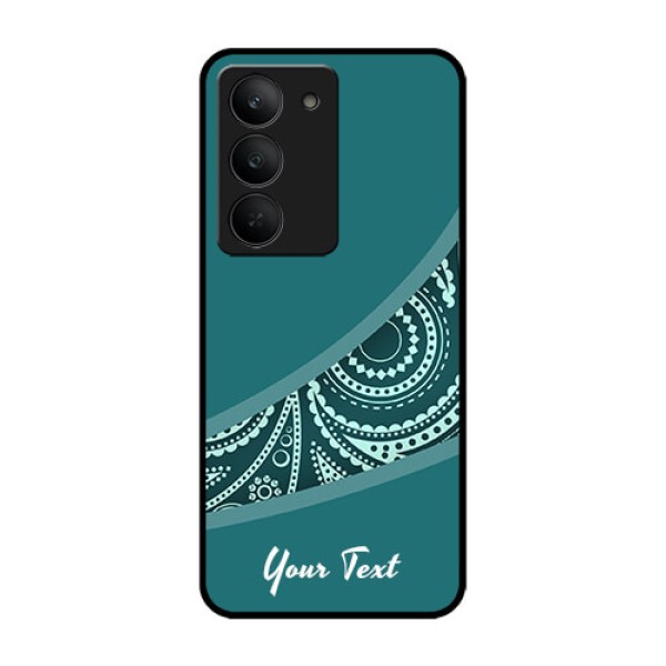 Realme 14x 5G Custom Glass Phone CaseSemi Visible Floral Design