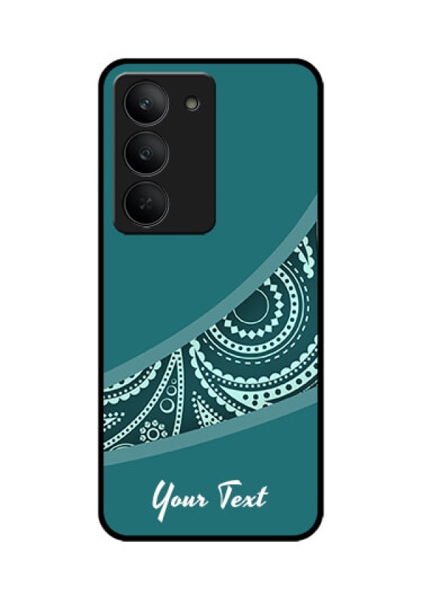 Realme 14x 5G Custom Glass Phone CaseSemi Visible Floral Design