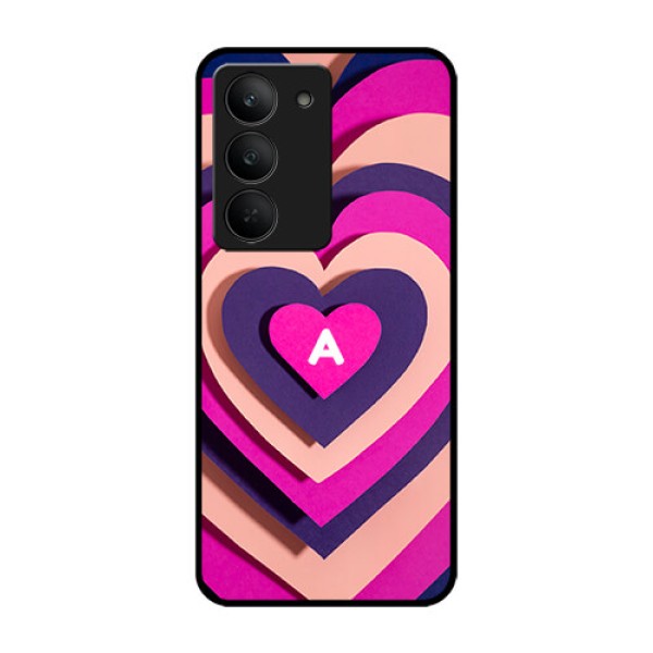 Realme 14x 5G Custom Glass Phone CaseCute Heart Pattern Design Realme 14x 5G Custom Glass Phone CaseCute Heart Pattern Design