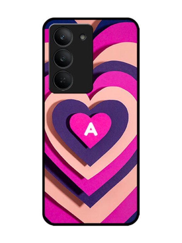 Custom Realme 14x 5G Custom Glass Phone CaseCute Heart Pattern Design