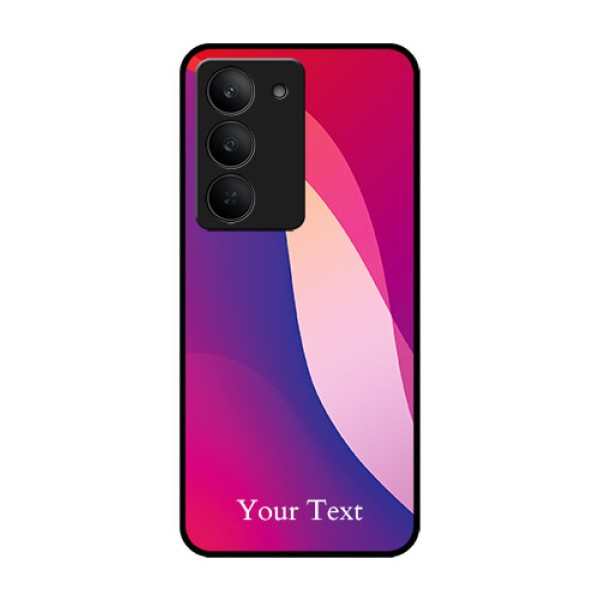 Realme 14x 5G Custom Glass Phone CaseDigital Abstract Overlap Design