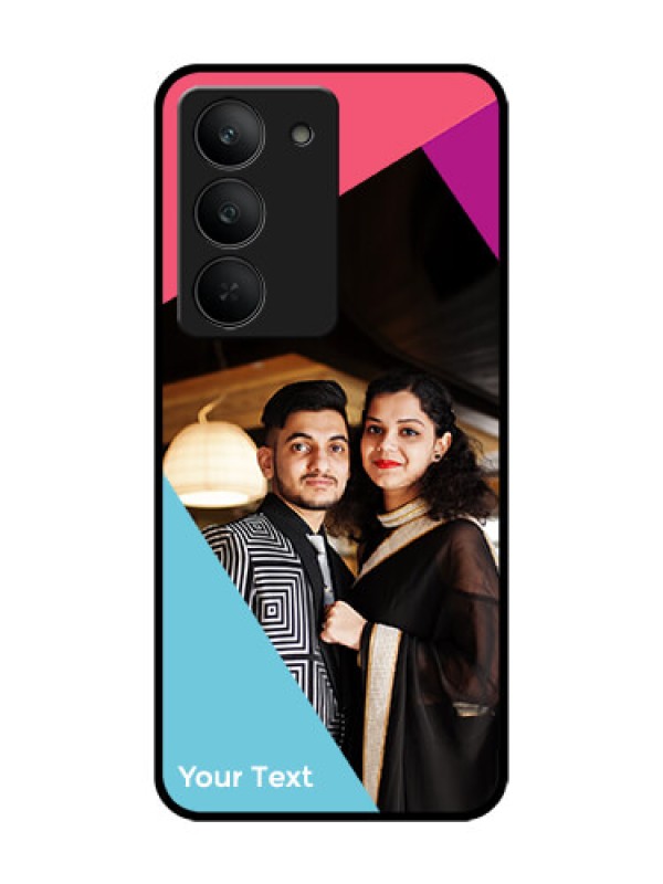 Custom Realme 14x 5G Custom Glass Phone CaseStacked Triple Colour Design