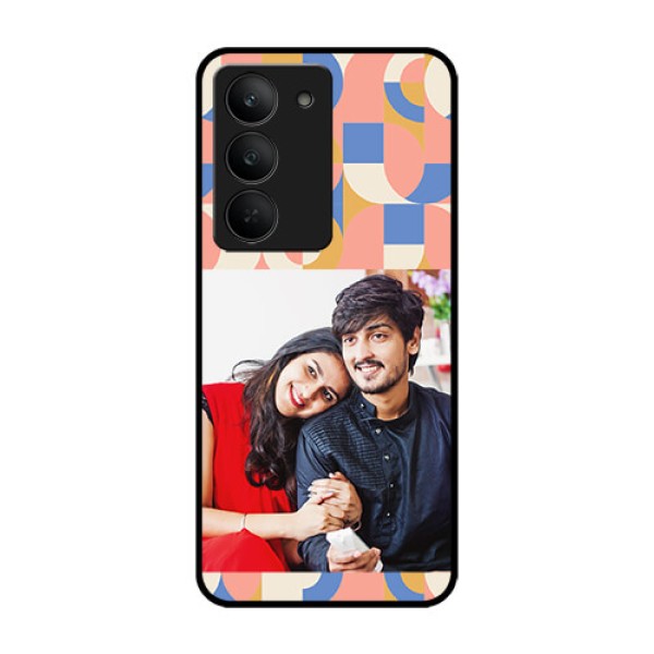 Realme 14x 5G Custom Glass Phone CaseSemi - Circle Maze Pattern Design Realme 14x 5G Custom Glass Phone CaseSemi - Circle Maze Pattern Design
