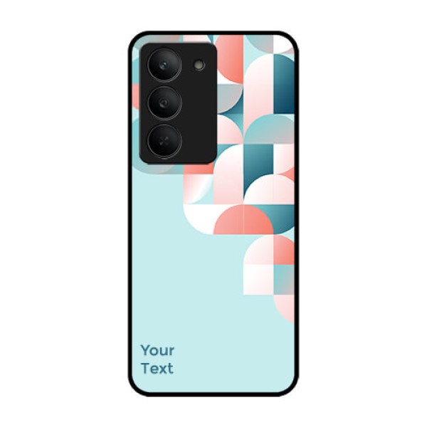 Realme 14x 5G Custom Glass Phone CaseStylish Semi - Circle Pattern Design Realme 14x 5G Custom Glass Phone CaseStylish Semi - Circle Pattern Design