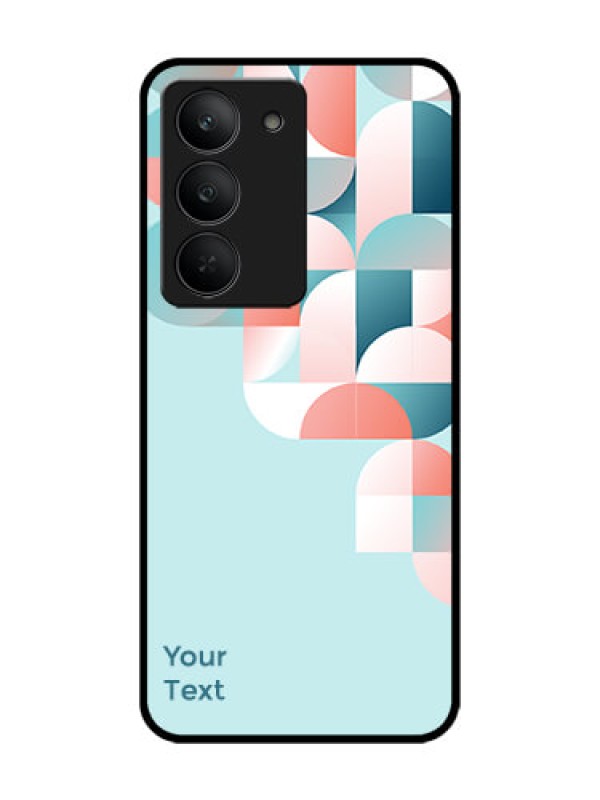 Custom Realme 14x 5G Custom Glass Phone CaseStylish Semi - Circle Pattern Design