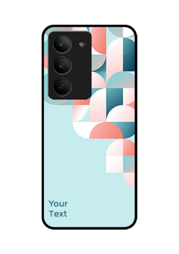 Realme 14x 5G Custom Glass Phone CaseStylish Semi - Circle Pattern Design