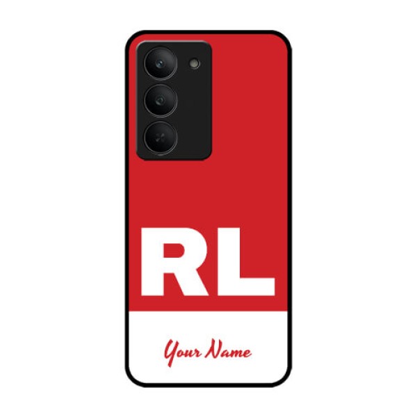 Realme 14x 5G Custom Glass Phone CaseDual Tone Custom Text Design Realme 14x 5G Custom Glass Phone CaseDual Tone Custom Text Design