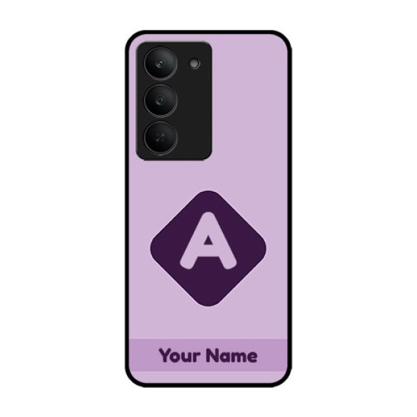 Realme 14x 5G Custom Glass Phone CaseCustom Letter In Curved Badge Design Realme 14x 5G Custom Glass Phone CaseCustom Letter In Curved Badge Design