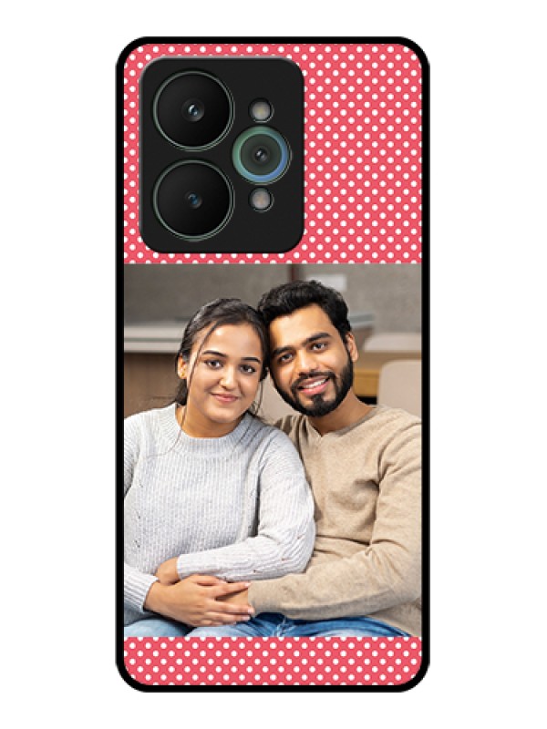 Custom Realme 15 5G Custom Glass Phone Case - White Dotted Design