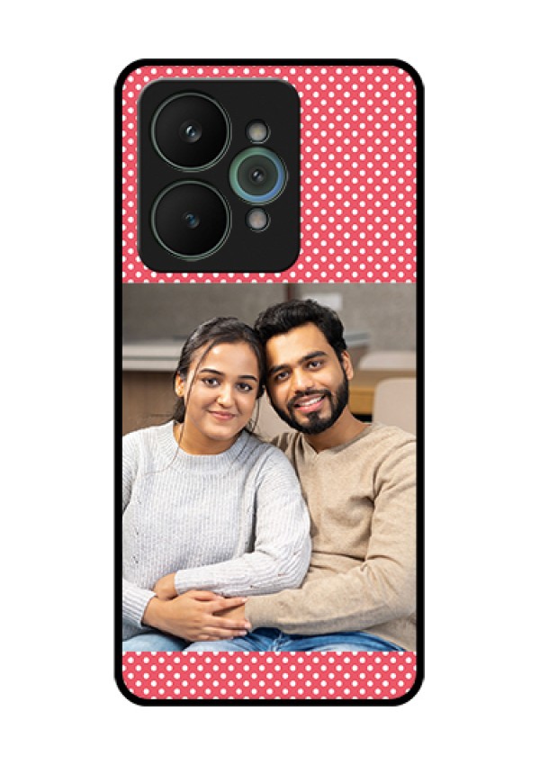 Realme 15 5G Custom Glass Phone Case - White Dotted Design