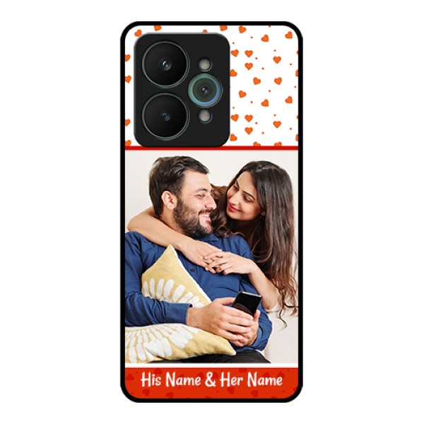 Realme 15 5G Custom Glass Phone Case - Orange Love Symbol Design