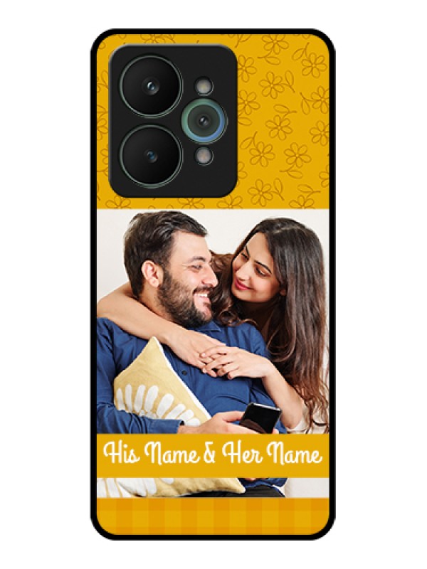 Custom Realme 15 5G Custom Glass Phone Case - Yellow Floral Design